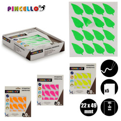 ADHESIVE LABELS 22X49MM LEAFS MIX 4 5PAG