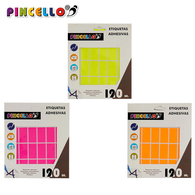 ETICHETTE ADESIVE 20X37MM RETT A4 5PAG