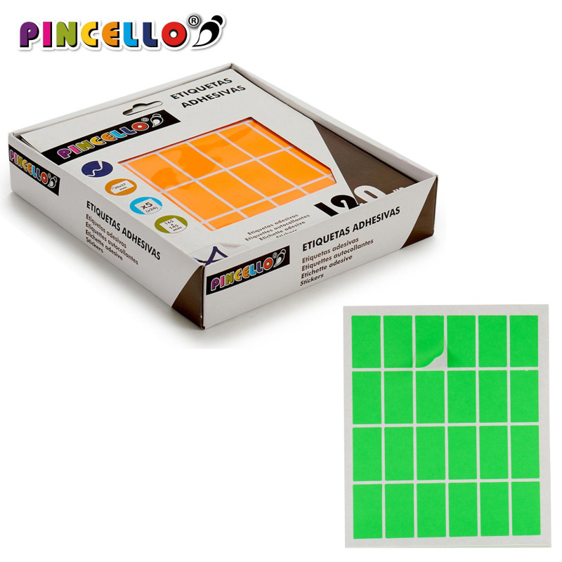 ETICHETTE ADESIVE 20X37MM RETT A4 5PAG