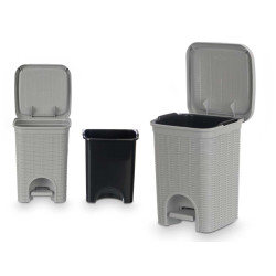 POUBELLE ELEGANCE PETIT 6L GRIS CLAIR