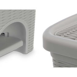 PAPELERA ELEGANCE PEQ 6L GRIS CLARO