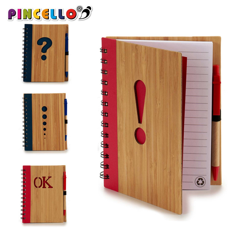 BAMBOO NOTEBOOK 14X18CM SYMBOLS M4 140P