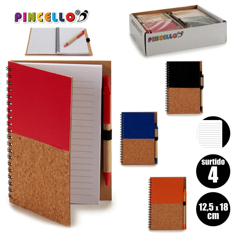 QUADERNO 12,5X18CM COPERCHIO LEGNO A4 14
