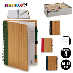 QUADERNO 14X18CM BAMBU A4 COL 140 PAG