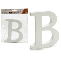 LETTRE B BOIS BLANC 1,8X15CM