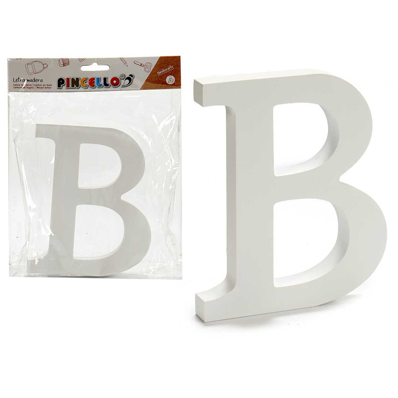 LETTRE B BOIS BLANC 1,8X15CM