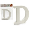 WOODEN LETTER D WHITE COLOR 1,8X15CM