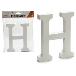 LETTRE H BOIS BLANC 1,8X15CM