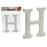 LETTRE H BOIS BLANC 1,8X15CM