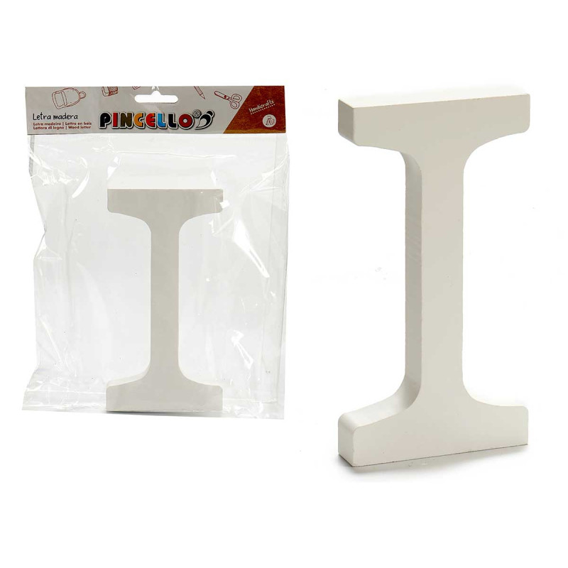 LETTRE I BOIS BLANC 1,8X15CM