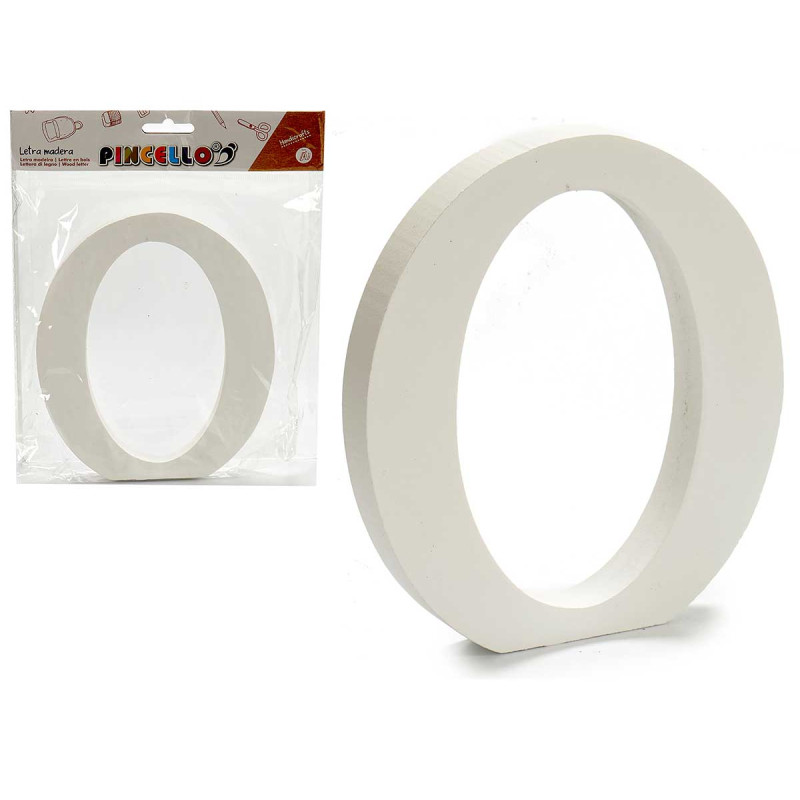 LETTRE O BOIS BLANC 1,8X15CM