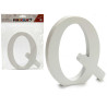 LETTRE Q BOIS BLANC 1,8X15CM