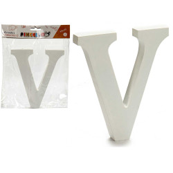 LETTRE V BOIS BLANC 1,8X15CM