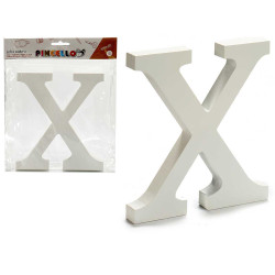 LETTRE X BOIS BLANC 1,8X15CM