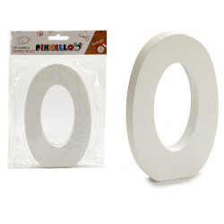 WOODEN NUMBER 0 WHITE COLOR 1,8X15CM