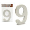 NUMERO 9 BOIS BLANC 1,8X15CM