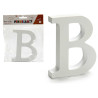 LETTERA B LEGNO BIANCO 2X11CM