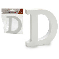 LETRA D MADERA BLANCA 2X11CM