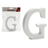 LETTERA G LEGNO BIANCO 2X11CM