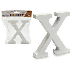 LETTERA X LEGNO BIANCO 2X11CM