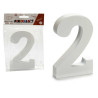 NUMERO 2 BOIS BLANC 2X11CM