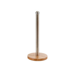 STEEL AND BAMBOO ROLL HOLDER ORBED SMALL