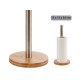 STEEL AND BAMBOO ROLL HOLDER ORBED SMALL