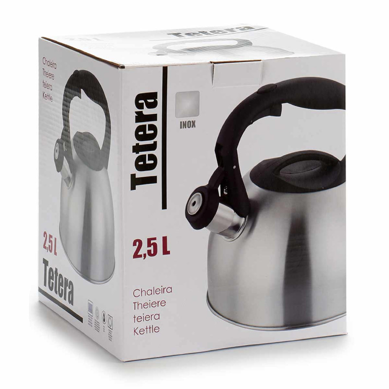 TEIERA ACCIAIO INOX 2,5L MANICO PLASTICA