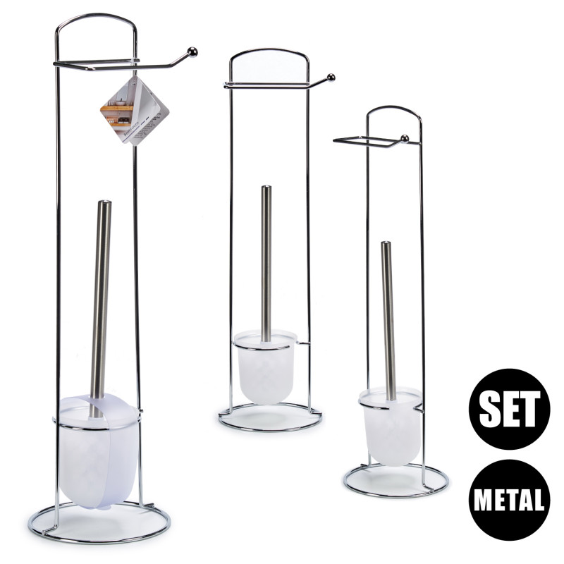 PIAÇABA PORTA ROLO PEQ METAL PRATEADO