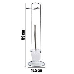 PIAÇABA PORTA ROLO PEQ METAL PRATEADO