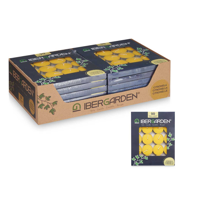 SET 20 CANDELE TEA LIGHT CITRONELLA