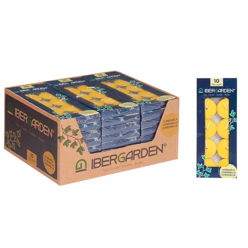 SET 10 CANDELE TEA LIGHT CITRONELLA