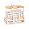 BARATTOLO ROTONDO BOROSILICATO TAPPO BAMBU 1,8L