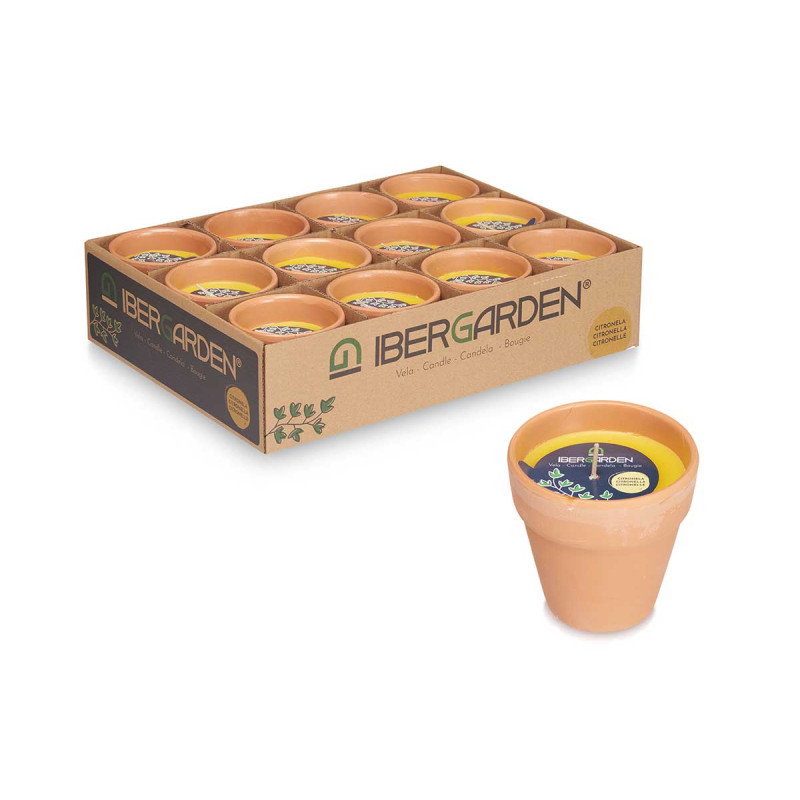 CANDELA BICCHIERE TERRACOTTA CITRONELLA