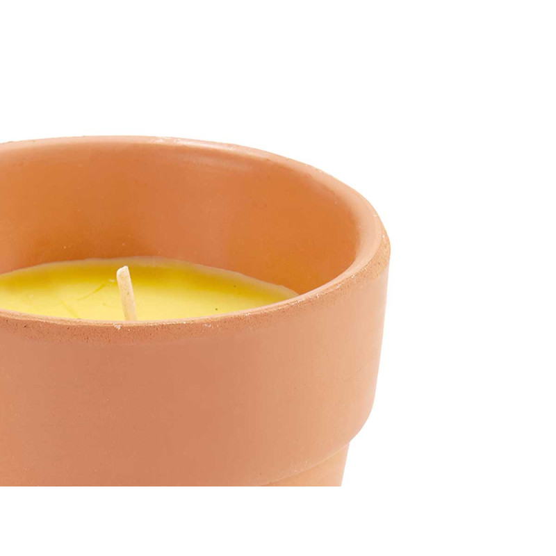 CANDELA BICCHIERE TERRACOTTA CITRONELLA