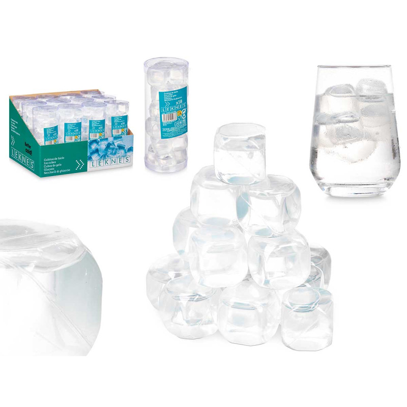SET 18 TRANSPARENT ICE CUBES