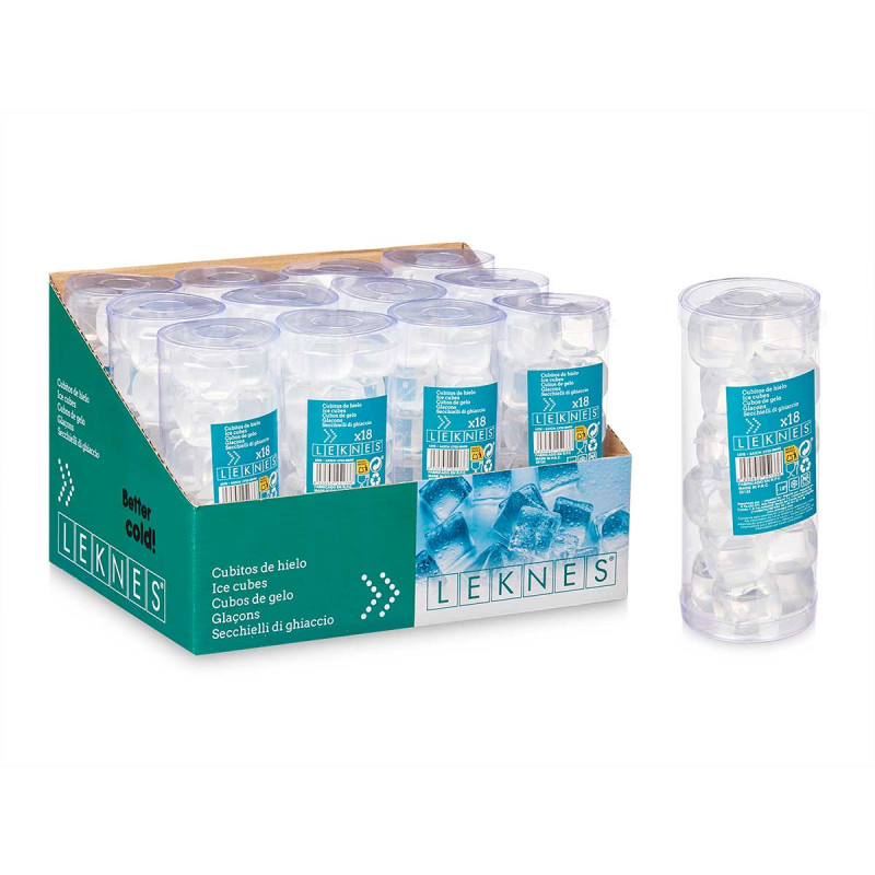 SET 18 TRANSPARENT ICE CUBES