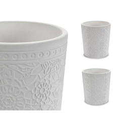 MACETA CERAMICA BLANCA SURT 4 DISEÑOS