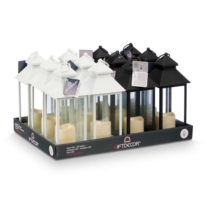 BIG LED PLASTIC LANTERN MIX 2 COL
