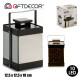 METAL LANTERN BLACK 10 LEDS MIRROR SMALL