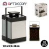 LANTERNA METALLO NERO 10 LEDS SPECCHIO P
