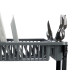 PLASTIC RATTAN DISH DRAINER GREY