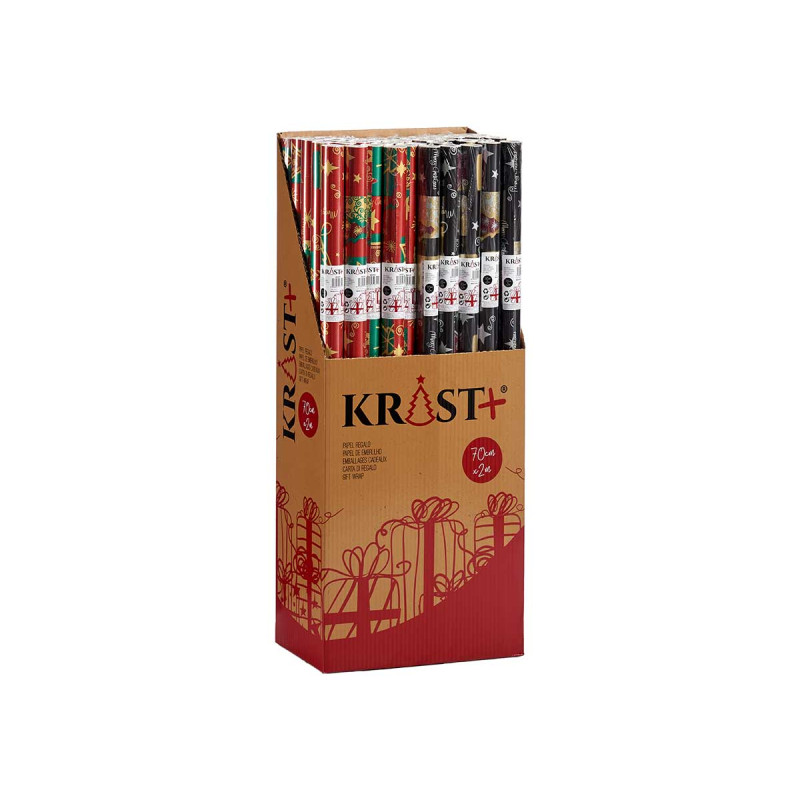 ROLLO PAPEL REGALO 70X200 MERRY CHRISTMAS