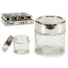VASO ROTONDO VETRO TRASPARENTE COPERCHIO