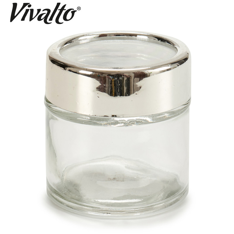 FRASCO REDONDO VIDRO TRANSPARENTE COM TA
