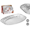 SET 4 VASSOI OVALI ALLUMINIO 35X24
