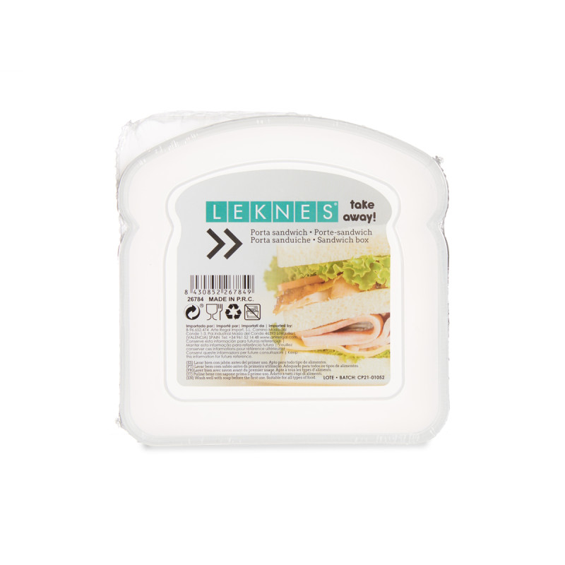 PORTA MERENDA PLASTICO TRANSPARENTE SORT 410ML