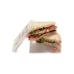 PORTASANDWICH PLASTICO TRANSPARENTE SURT 410ML