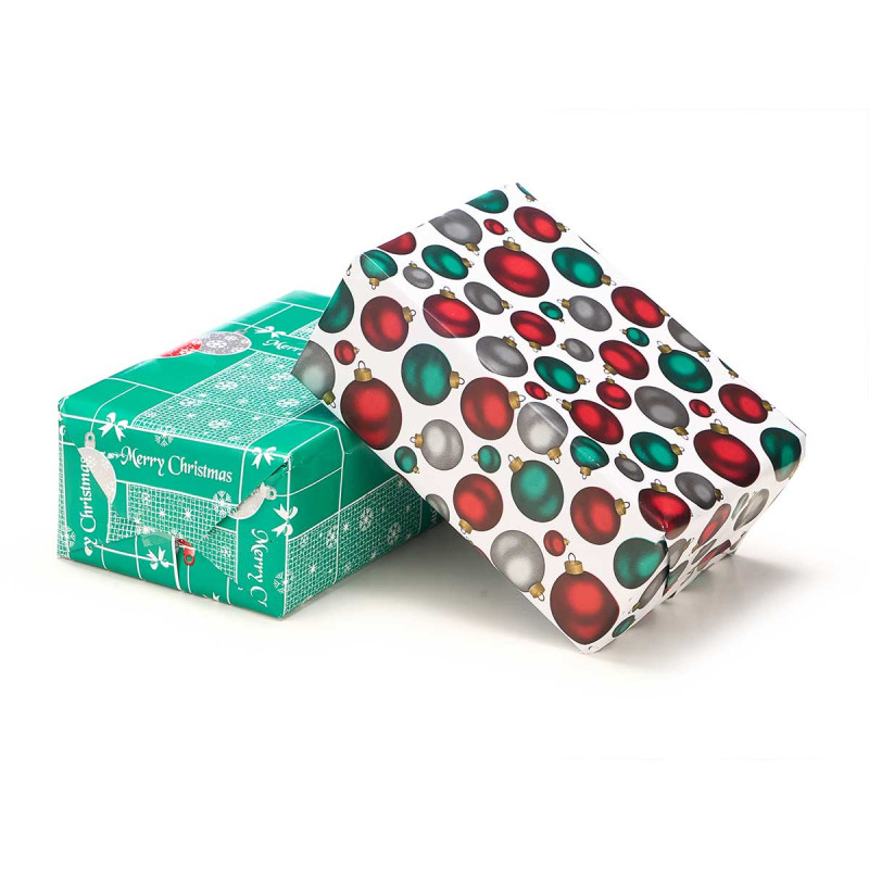ROLLO PAPEL REGALO 70X200 BOLAS NAVIDAD
