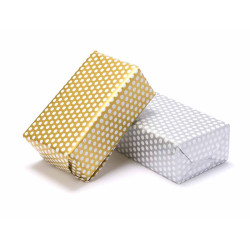 ROTOLO CARTA REGALO 70X200 POIS ORO E ARGENTO 